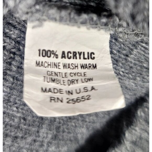 Area Vintage Mens Sweater Vest Large Ribbed Knit Sleeveless Classic Design USA - Picture 4 of 6